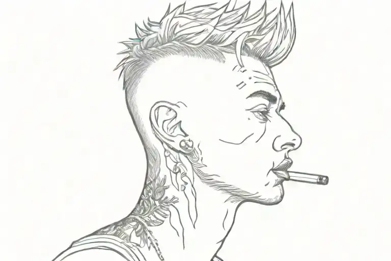 Gun Kelly dressed tattoo design idea