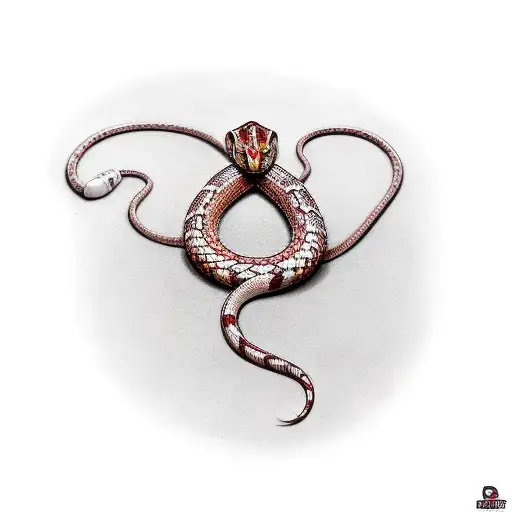 corn snake tattoo design idea