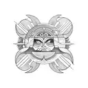 Sun and Moon tattoo design idea