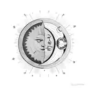 Sun and Moon tattoo design idea