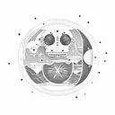 Sun and Moon tattoo design idea