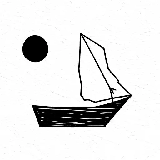 origami boat tattoo design idea