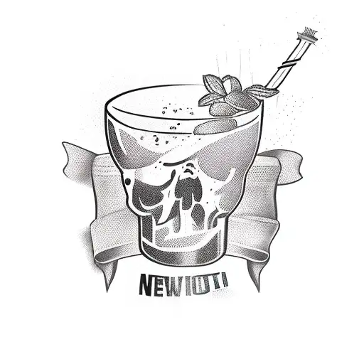 Molotov cocktail tattoo design idea