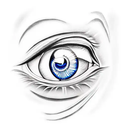 Evil Eye and dragon and geisha tattoo design idea