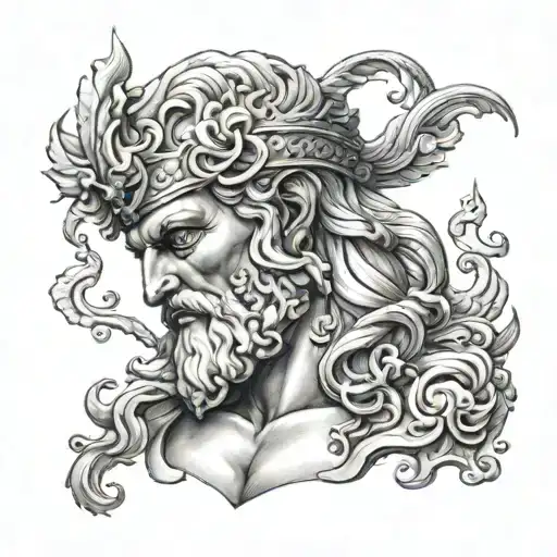 zeus ray tattoo design idea