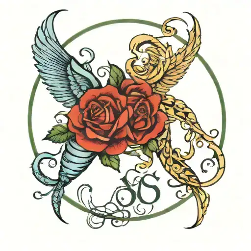virgo and scorpio zodiac sign tattoo design idea