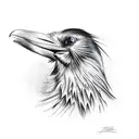 raven and tree tattoo design idea