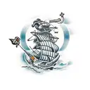 san giorgio che uccide il drago tattoo design idea
