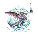 san giorgio che uccide il drago tattoo design idea