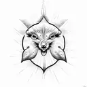 clouds and rays from the sun tattoo design idea