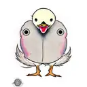 punk Duckling with Mohawk  tattoo design idea