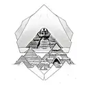 sphinx, pyramid, tattoo design idea