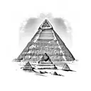 sphinx, pyramid, tattoo design idea