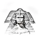 sphinx, pyramid, tattoo design idea