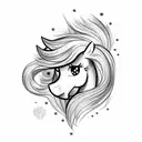 horse my little pony  tattoo design idea