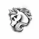 horse my little pony  tattoo design idea