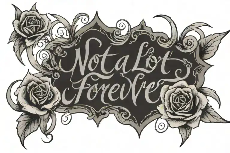 wording "Not a lot, just forever Intertwined, sewn together" tattoo design idea