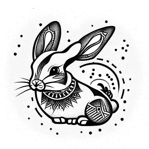 bunny toy tattoo design idea