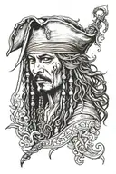 jack sparrow tattoo design idea