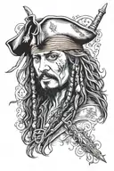 jack sparrow tattoo design idea