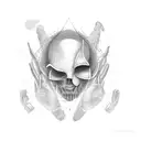 Make three faces getting their ears, mouth, and eyes covered by a hand.  Symboling a code of silence. tattoo design idea