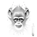 Make me a tattoo that's verticle. It's of three monkey faces with hands covering their eyes, ears, and mouth. It has smo tattoo design idea