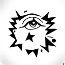 oshi no ko star in eye sketch  tattoo design idea