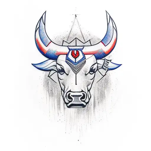 Air Force Tattoo with Bull head tattoo design idea