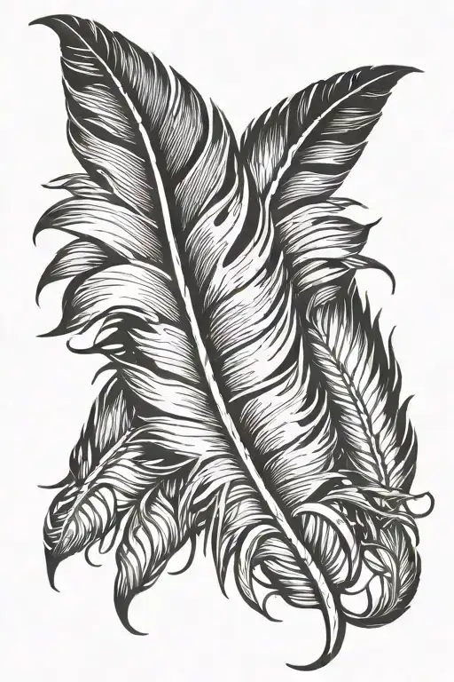 indian feather  tattoo design idea