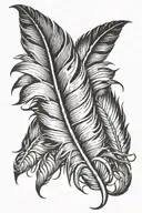 indian feather  tattoo design idea