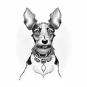 wirehaired dachshund tattoo design idea