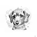 wirehaired dachshund tattoo design idea
