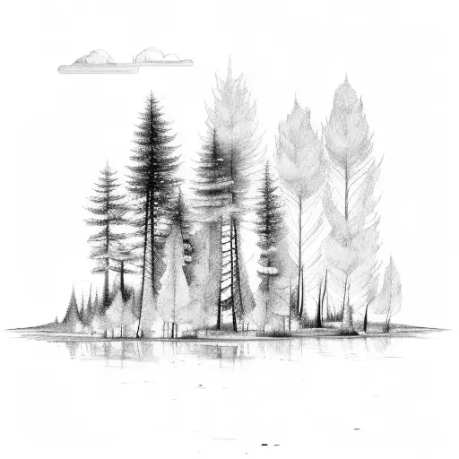 forest fire tattoo design idea