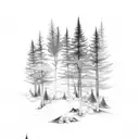 forest fire tattoo design idea