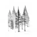 forest fire tattoo design idea