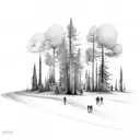 forest fire tattoo design idea