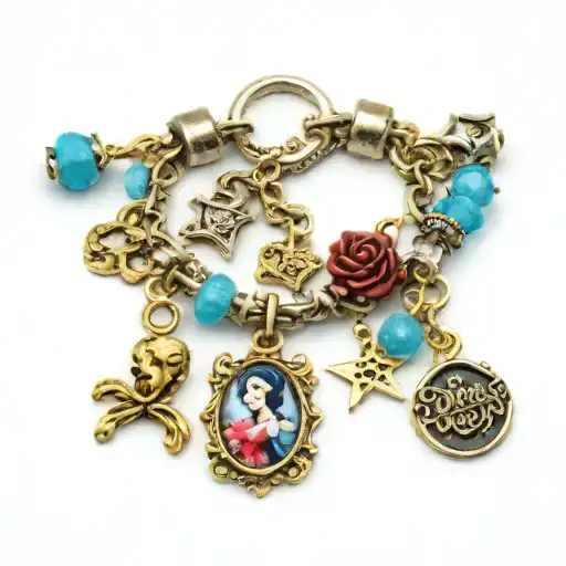 bracelet with Disney  Once Upon A Time charms hanging tattoo design idea