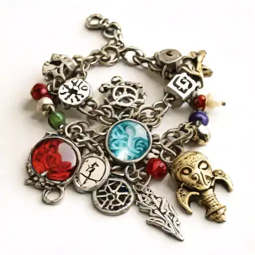 bracelet with Once Upon A Time charms hanging tattoo design idea