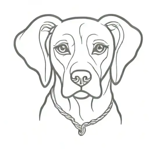 Beagle dog tattoo design idea