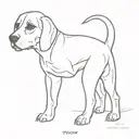 Beagle dog tattoo design idea