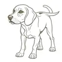 Beagle dog tattoo design idea