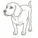 Beagle dog tattoo design idea