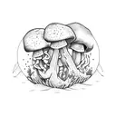 ninja mushroom warrior tattoo design idea