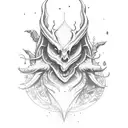 wizard in the forest casting a spell tattoo design idea