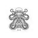 Japanese Octopus tattoo design idea