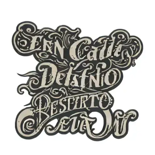 A lettering with the saying: “En cada desafío, encuentro mi fortaleza.” along the spine tattoo design idea