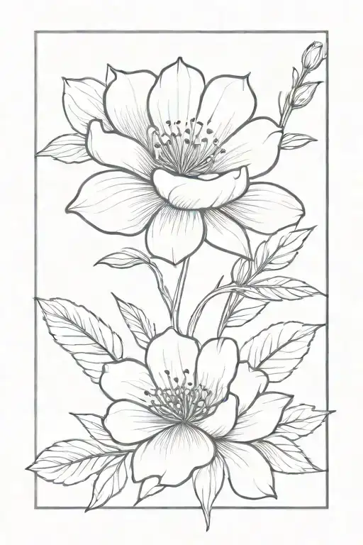 single Spanish flower tattoo design idea