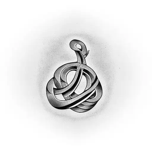 Blackwork "Infinity Symbol With Number 19" Tattoo Idea BlackInk AI