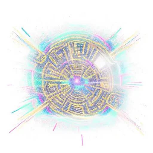 A boxing ring surrounded by electric sparks tattoo design idea