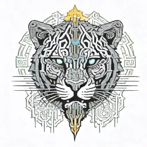 mayan jaguar warrior tattoo design idea